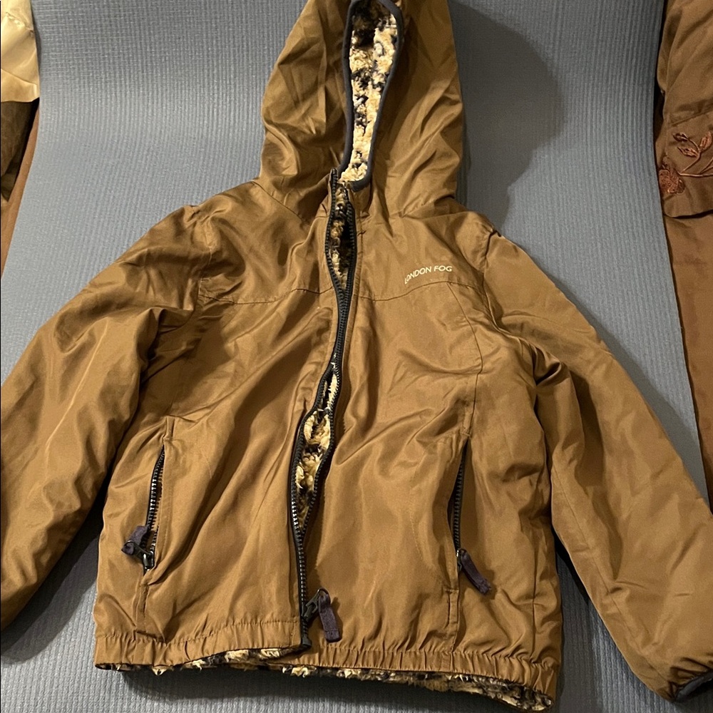 London Fog Tan Kids Puffer Jacket